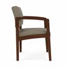 Lesro Lenox Wood Guest Chair Wood Frame, Walnut, MD Farro Upholstery LW1101